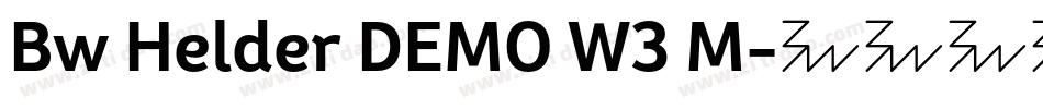 Bw Helder DEMO W3 M字体转换